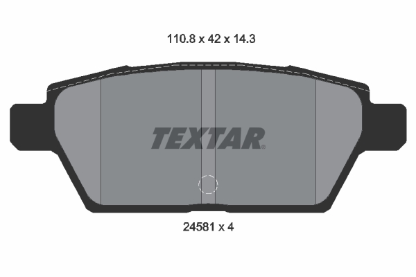 Brake Pad Set, disc brake - 2458102 TEXTAR
