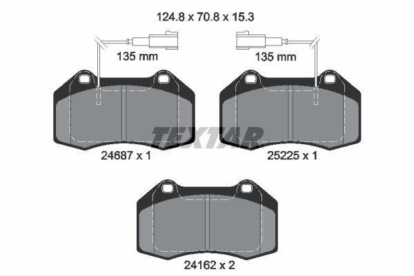 Brake Pad Set, disc brake - 2468701 TEXTAR