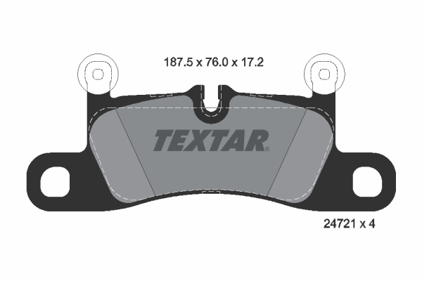 Brake Pad Set, disc brake - 2472101 TEXTAR