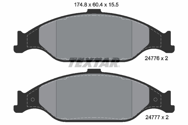 Kit pastiglie freno, Freno a disco - 2477601 TEXTAR