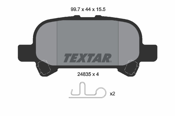 Kit pastiglie freno, Freno a disco - 2483501 TEXTAR