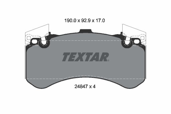 Brake Pad Set, disc brake - 2484701 TEXTAR