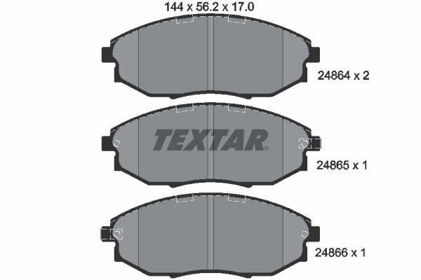 Brake Pad Set, disc brake - 2486401 TEXTAR