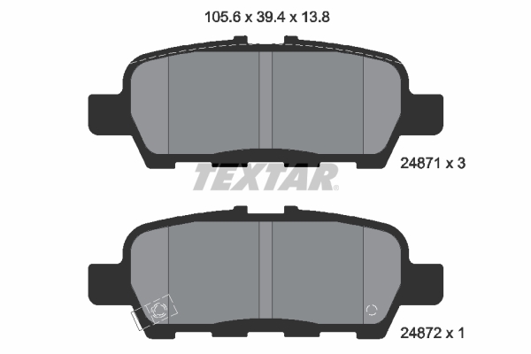 Brake Pad Set, disc brake - 2487101 TEXTAR