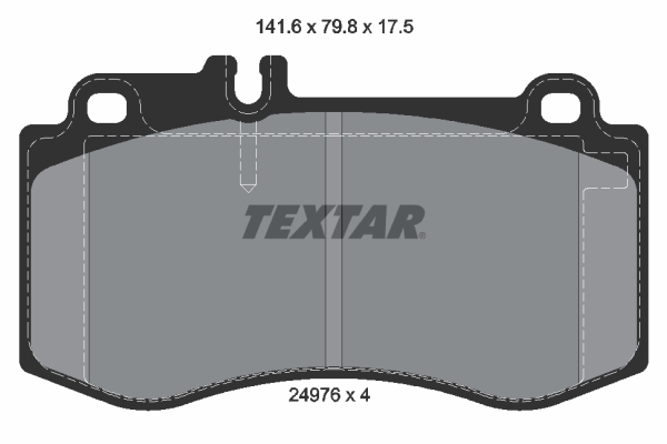 Brake Pad Set, disc brake - 2497601 TEXTAR