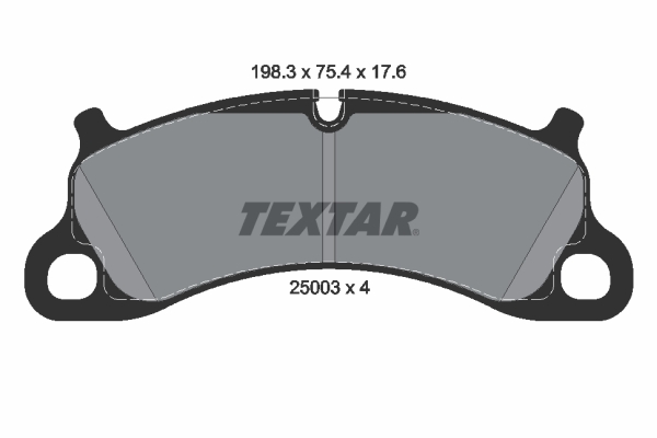 Комплект тормозных колодок, дисковый тормоз - 2500301 TEXTAR