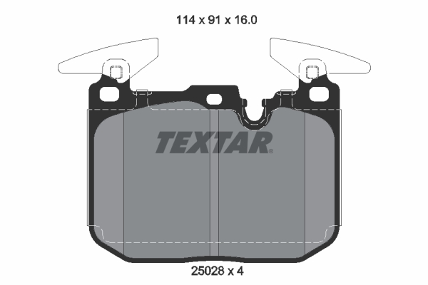Kit pastiglie freno, Freno a disco - 2502807 TEXTAR