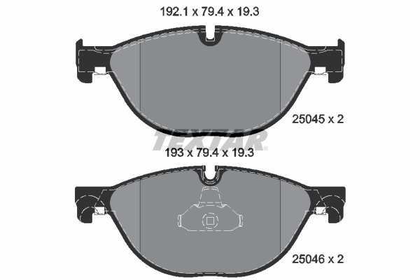 Brake Pad Set, disc brake - 2504501 TEXTAR