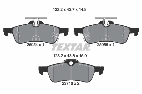 Brake Pad Set, disc brake - 2505401 TEXTAR