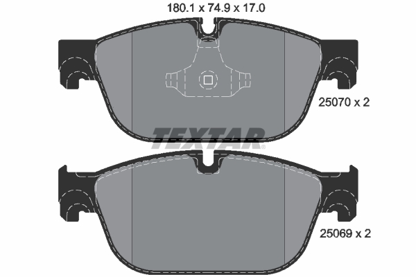 Brake Pad Set, disc brake - 2507001 TEXTAR