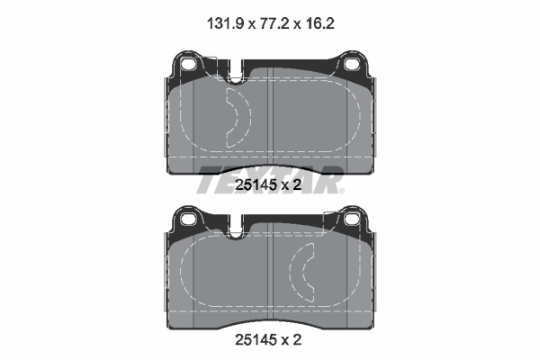 Brake Pad Set, disc brake - 2514501 TEXTAR