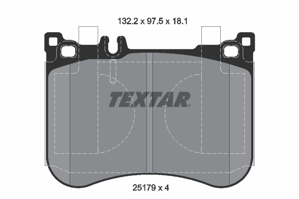 Brake Pad Set, disc brake - 2517901 TEXTAR