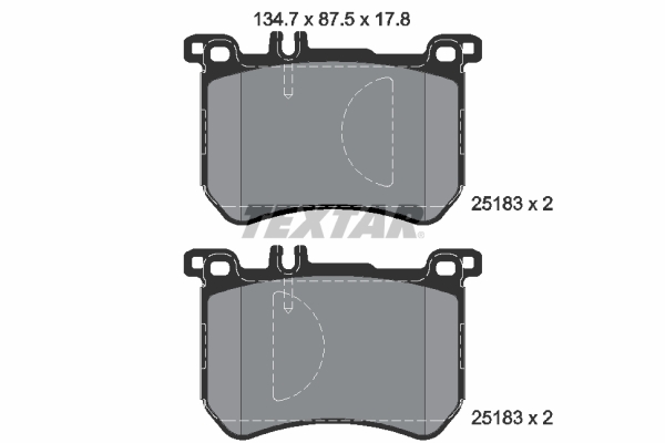 Brake Pad Set, disc brake - 2518301 TEXTAR