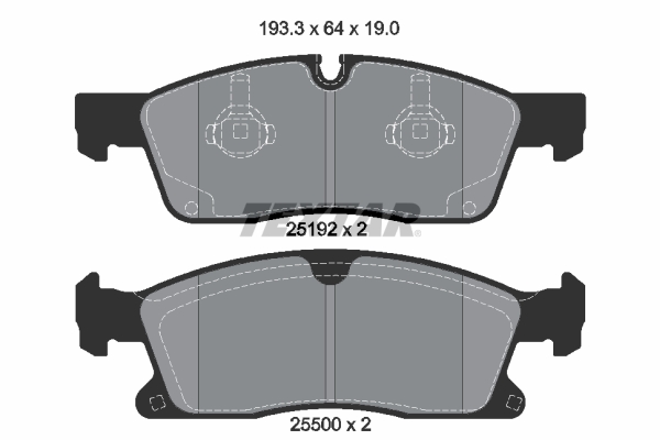 Brake Pad Set, disc brake - 2519201 TEXTAR