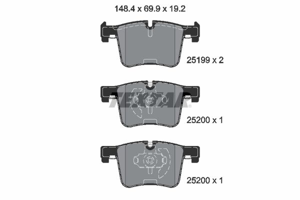 Brake Pad Set, disc brake - 2519901 TEXTAR