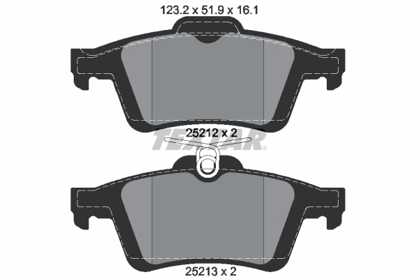 Brake Pad Set, disc brake - 2521201 TEXTAR