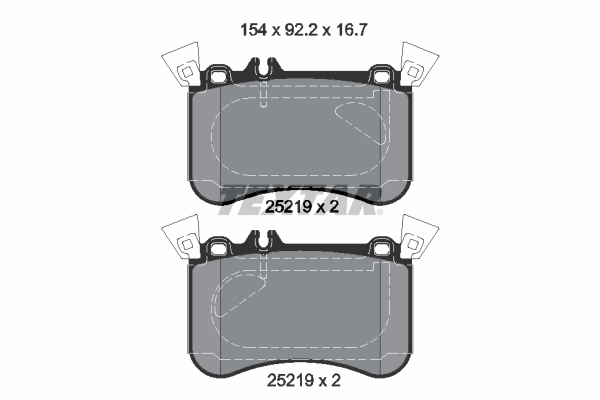 Brake Pad Set, disc brake - 2521905 TEXTAR