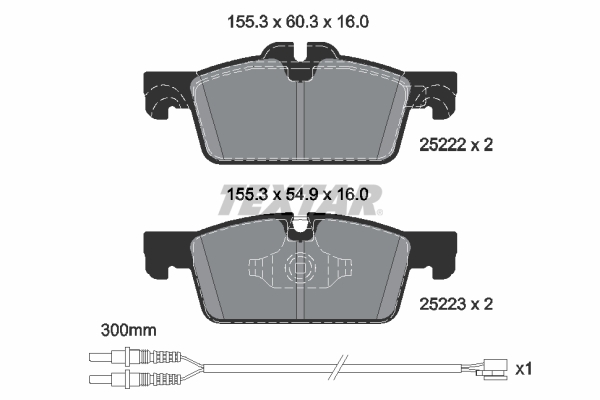 Brake Pad Set, disc brake - 2522204 TEXTAR