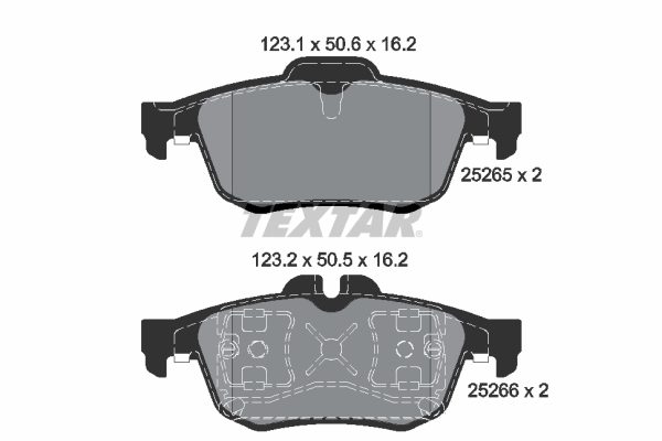 Brake Pad Set, disc brake - 2526501 TEXTAR