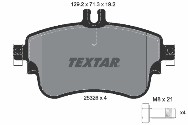 Brake Pad Set, disc brake - 2532601 TEXTAR