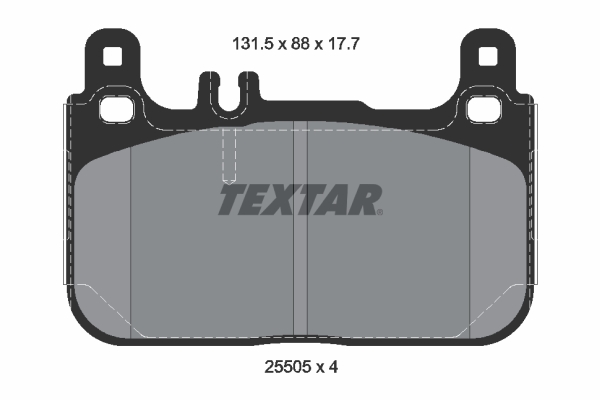 Kit pastiglie freno, Freno a disco - 2550501 TEXTAR
