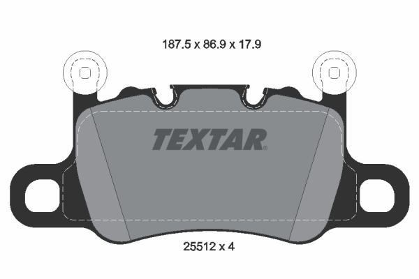 Brake Pad Set, disc brake - 2551205 TEXTAR