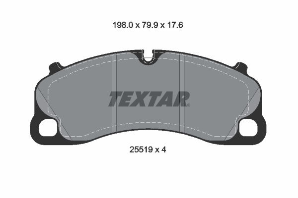 Brake Pad Set, disc brake - 2551901 TEXTAR