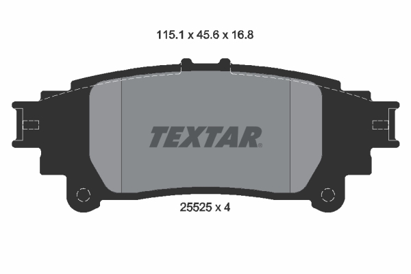 Brake Pad Set, disc brake - 2552501 TEXTAR