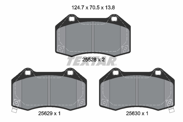 Brake Pad Set, disc brake - 2552803 TEXTAR