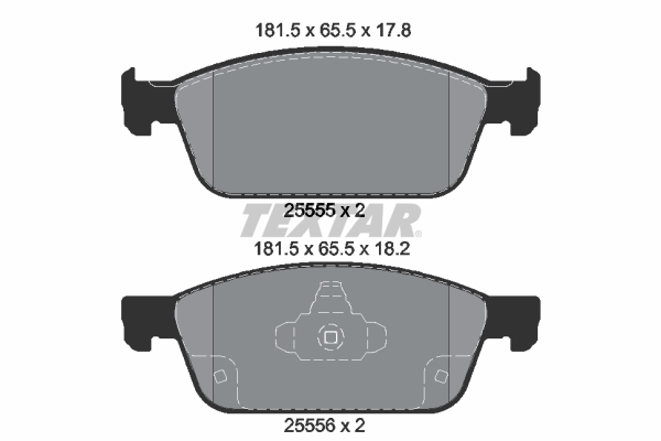 Brake Pad Set, disc brake - 2555501 TEXTAR