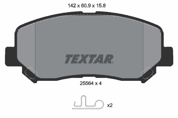 Kit pastiglie freno, Freno a disco - 2556401 TEXTAR