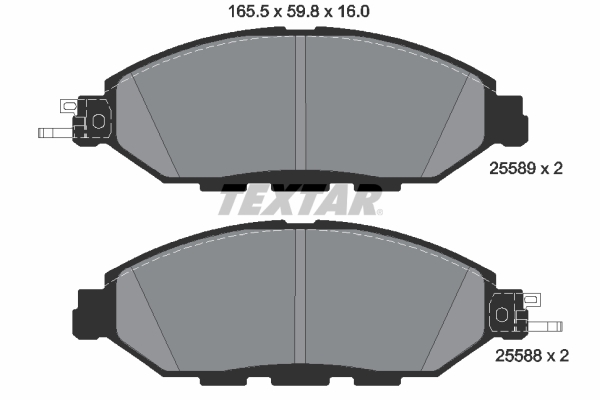 Brake Pad Set, disc brake - 2558903 TEXTAR