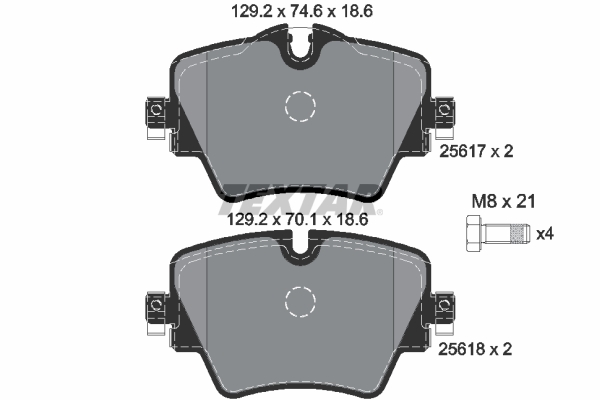 Brake Pad Set, disc brake - 2561701 TEXTAR