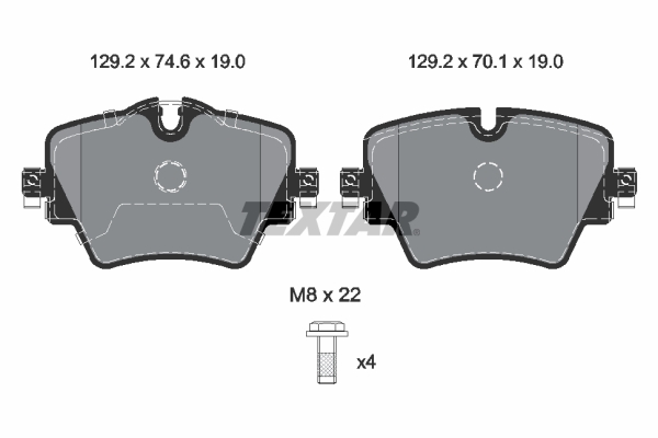 Brake Pad Set, disc brake - 2561705 TEXTAR