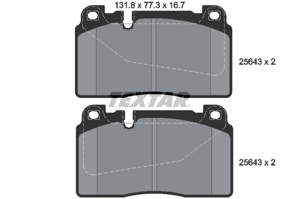 Brake Pad Set, disc brake - 2564301 TEXTAR