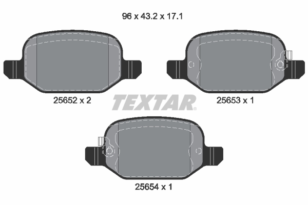 Kit pastiglie freno, Freno a disco - 2565201 TEXTAR