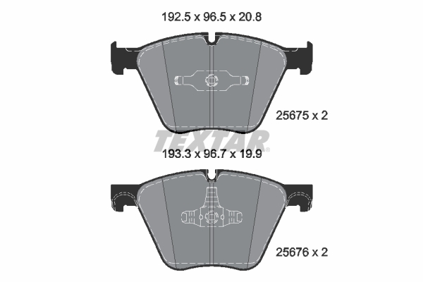 Brake Pad Set, disc brake - 2567501 TEXTAR