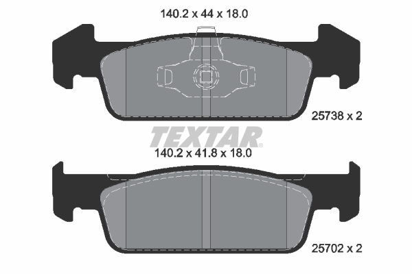 Brake Pad Set, disc brake - 2573801 TEXTAR
