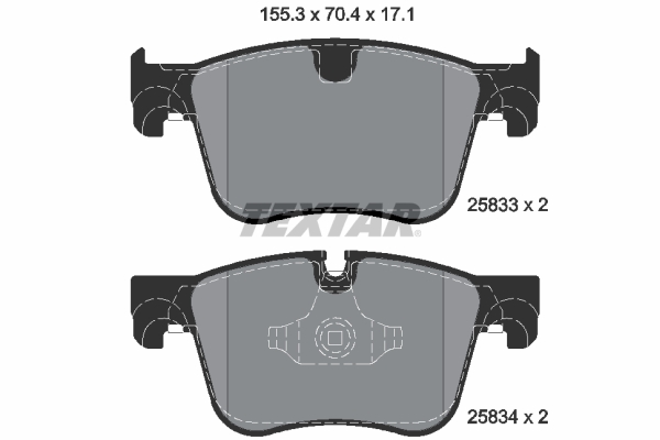 Brake Pad Set, disc brake - 2583301 TEXTAR