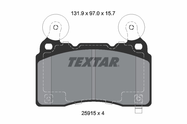Brake Pad Set, disc brake - 2591501 TEXTAR