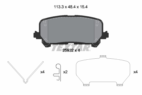 Brake Pad Set, disc brake - 2593201 TEXTAR