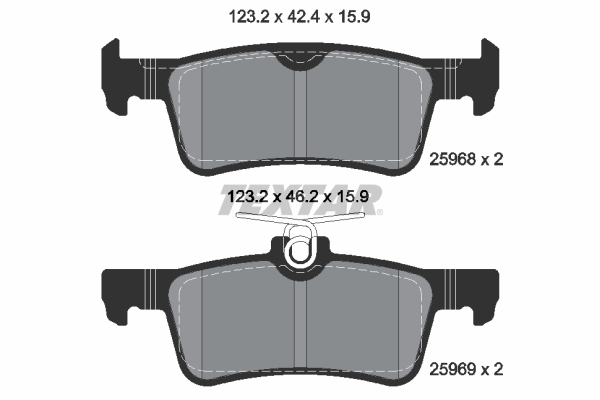 Brake Pad Set, disc brake - 2596801 TEXTAR