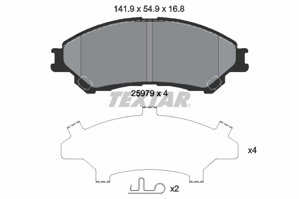 Brake Pad Set, disc brake - 2597901 TEXTAR