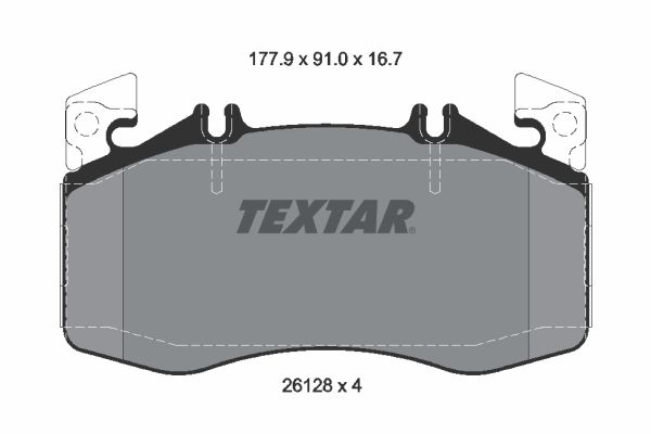 Brake Pad Set, disc brake - 2612801 TEXTAR