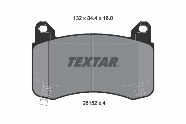 Kit pastiglie freno, Freno a disco - 2615201 TEXTAR