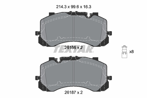 Brake Pad Set, disc brake - 2618601 TEXTAR