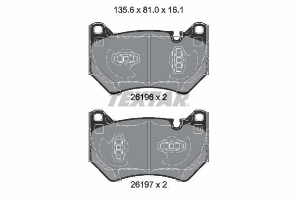 Brake Pad Set, disc brake - 2619601 TEXTAR
