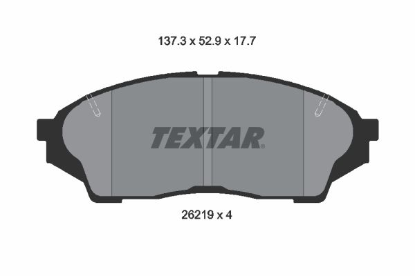 Brake Pad Set, disc brake - 2621901 TEXTAR