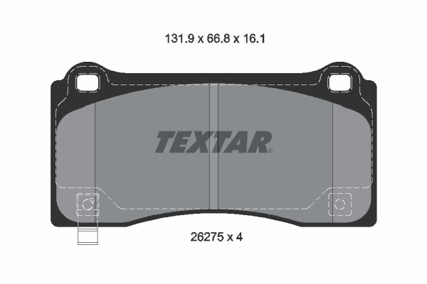 Kit pastiglie freno, Freno a disco - 2627501 TEXTAR