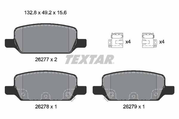 Brake Pad Set, disc brake - 2627701 TEXTAR